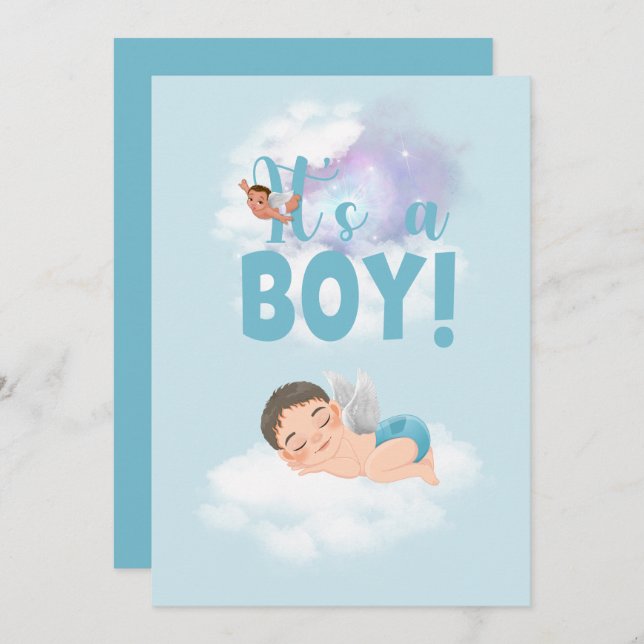 It’s a boy baby Announcement Card (Front/Back)