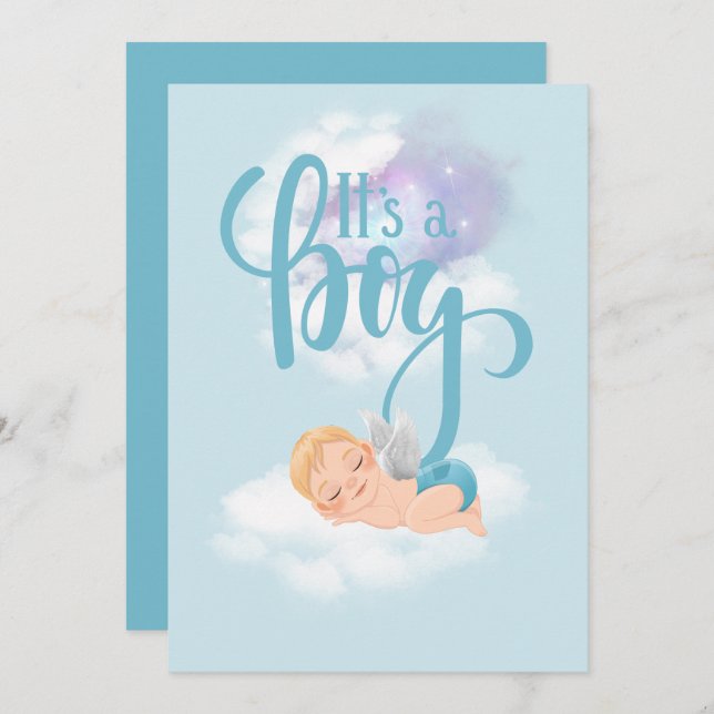 It’s a boy baby Announcement Card (Front/Back)