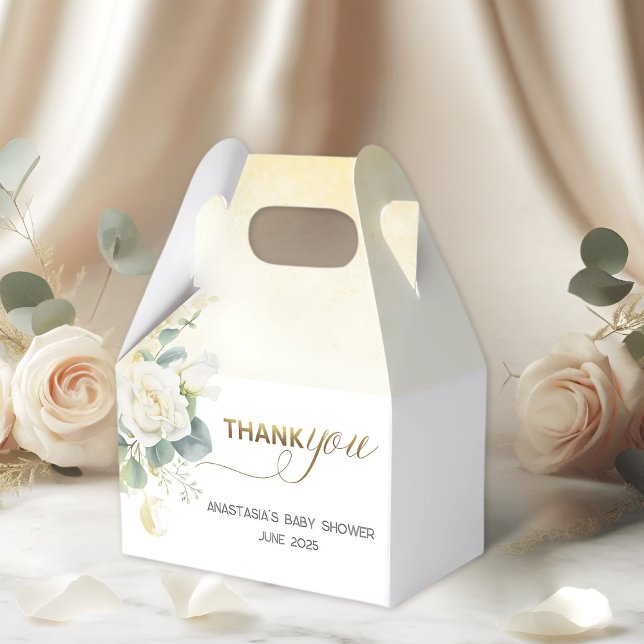 It’s A Boy Baby Shower –Gold Balloon & Greenery Favour Box (Creator Uploaded)