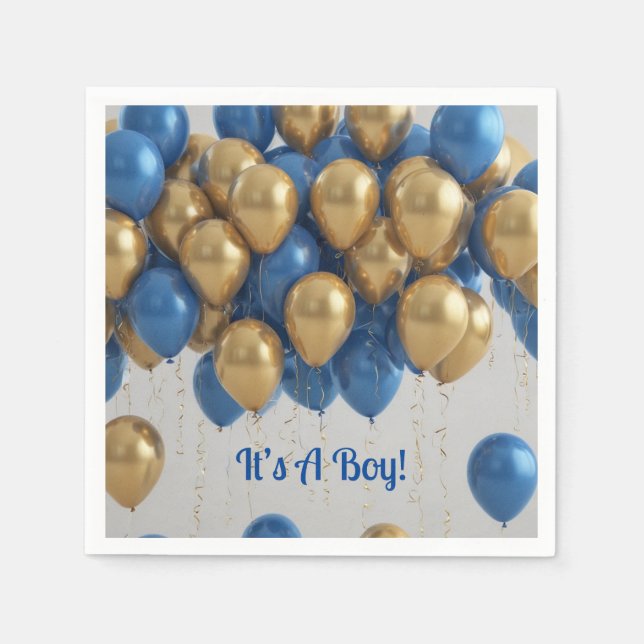 It’s a Boy Balloons Napkin (Front)
