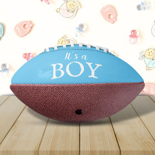 It`s a Boy Blue Baby Boy Baby Shower Gender Reveal Football