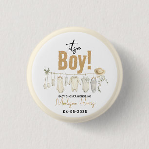 It’s a Boy! Blue Baby Shower – Cute & Sweet 3 Cm Round Badge