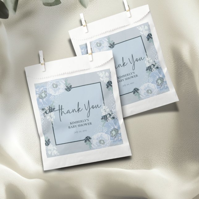 It’s A Boy Blue Floral Baby Shower  Favour Bags (Creator Uploaded)