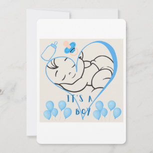 It’s a Boy” design to celebrate the arrival Invitation