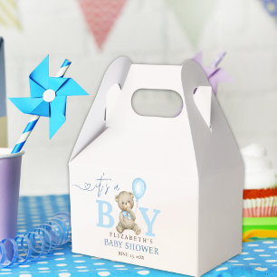 It’s a Boy, Fun Watercolor Bear Baby Shower boy Favour Box