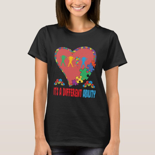 It´s A Different Ability Autism Awareness T-Shirt (Front)