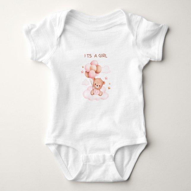 It 's a girl  baby bodysuit (Front)