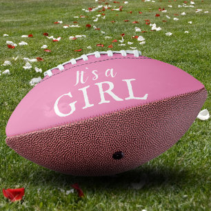It`s a Girl Baby Girl Baby Shower Gender Reveal Football