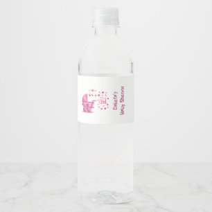 It’s a Girl Baby Shower Water Bottle Label