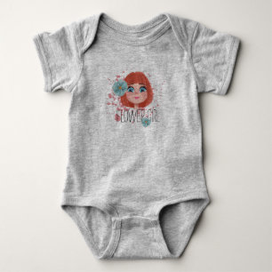 It’s a girl, blue, & pink flowers, baby girl grey bodysuit