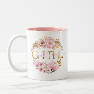It’s a Girl Blush Pink Floral Mug