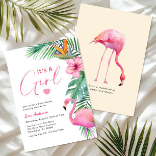 It’s a Girl Flamingo Baby Shower Invite