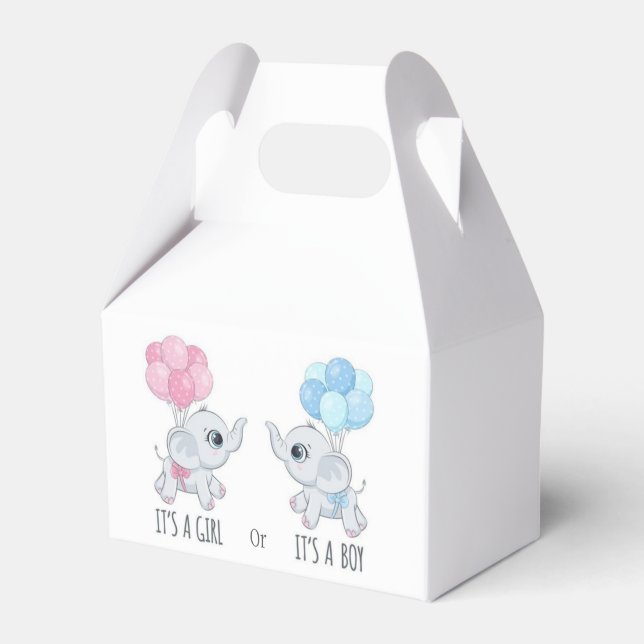 It`s a Girl or It`s A BOY Gender Reveal Favour Box (Front Side)