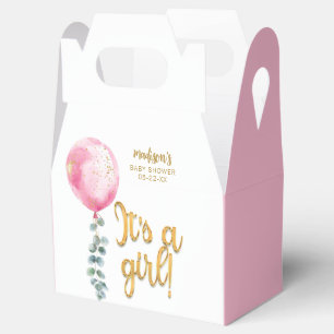 It’s a Girl Pink Balloon Baby Shower Favour Box