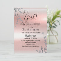 It’s a GIRL Pink Metallic Baby Shower By Mail