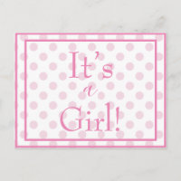It’s a Girl Pink Polkadot Baby Gender Reveal