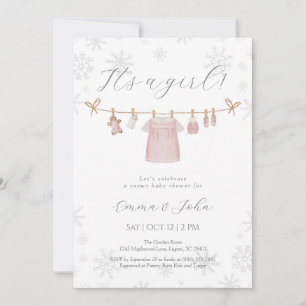 It’s a Girl Winter Baby Shower Invitation