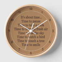 It’s about time clock nature exercise health-brown