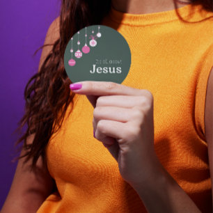 It’s All About Jesus – Christmas Sticker (Green)