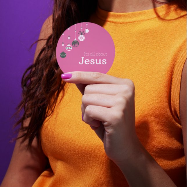 It’s All About Jesus – Christmas Sticker (Pink) (Creator Uploaded)