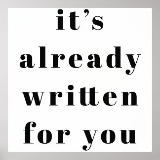 It’s Already Written for You Spiritual Motivation Foil Prints