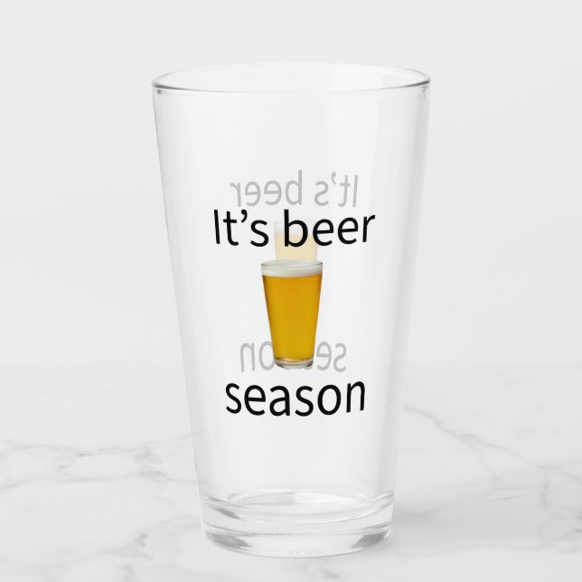 It’s beer season happy birthday adult  glass (Front)