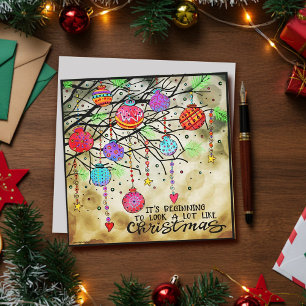 It’s Beginning to Look Like Christmas Quote Holiday Card