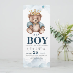 IT’S BOY Bear Baby Shower Invitation