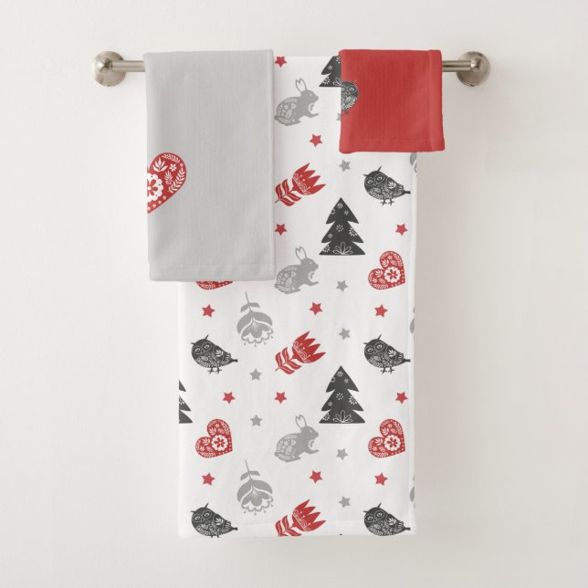 It’s Christmas Time Bath Towel Set (Insitu)