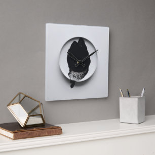 It`s coffee time o`clock square wall clock