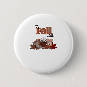 It’s Fall Y’all Aesthetic Simple 6 Cm Round Badge