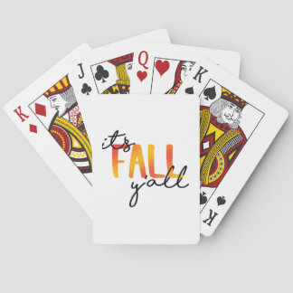 It’s Fall Y’all Aesthetic Simple Playing Cards