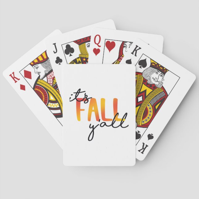 It’s Fall Y’all Aesthetic Simple Playing Cards (Back)