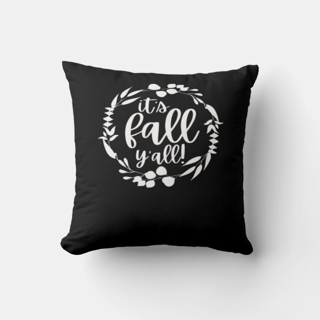It’s Fall Y’all Autumn Design Minimal Clean Cushion (Front)