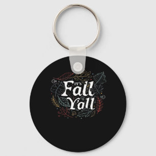 It’s Fall Y’all Autumn Design Retro Classic Key Ring