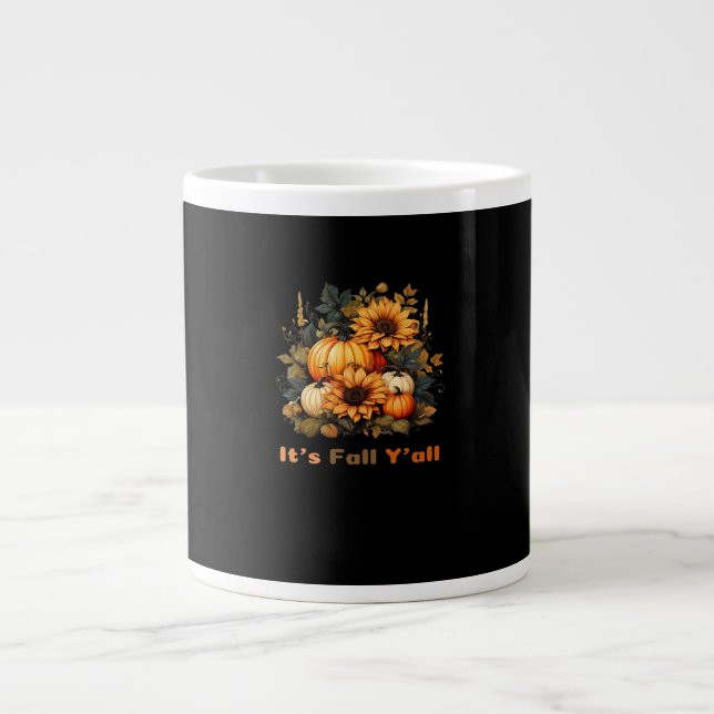 It’s Fall Y’all, Autumn, Fall Season Large Coffee Mug (Front)
