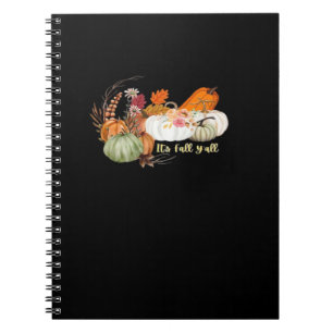 It’s Fall Y’all Autumn Halloween Design Fitted Notebook