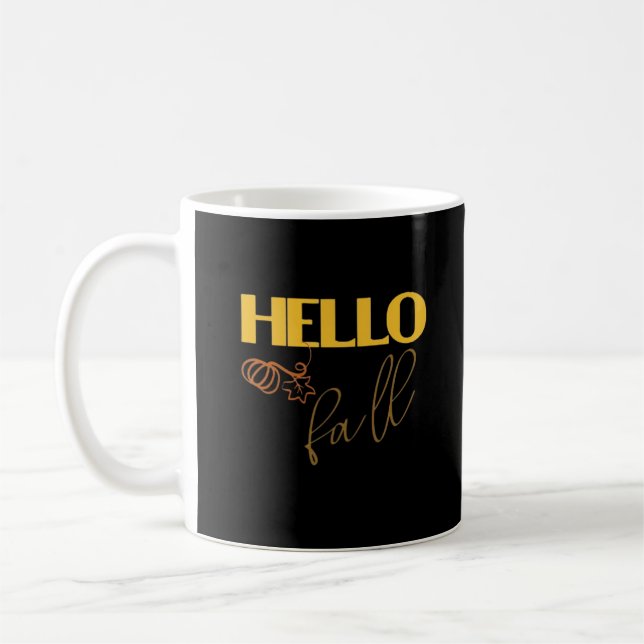 It’s Fall Y’all Autumn Leave Design Cute Pumpkin V Coffee Mug (Left)