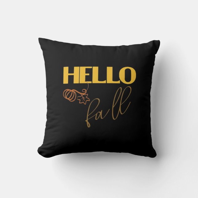 It’s Fall Y’all Autumn Leave Design Cute Pumpkin V Cushion (Front)