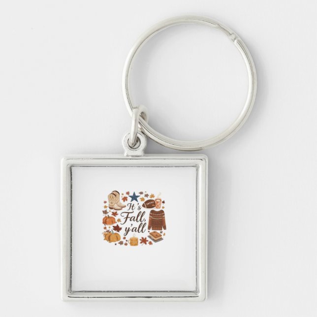 It’s Fall Y’all Basic Design Key Ring (Front)
