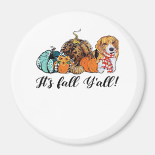 It’s Fall Y’all Beagle Cute Dog Lover Fall Thanksg Magnet