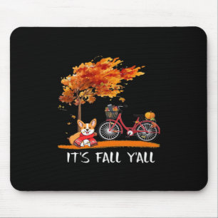 It’s Fall Y’all Cardigan Dog Autumn Design Funny G Mouse Pad