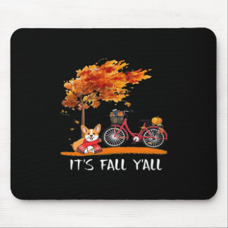 It’s Fall Y’all Cardigan Dog Autumn Design Funny G Mouse Pad