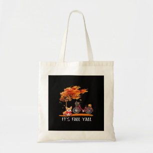 It’s Fall Y’all Cardigan Dog Autumn Design Funny G Tote Bag