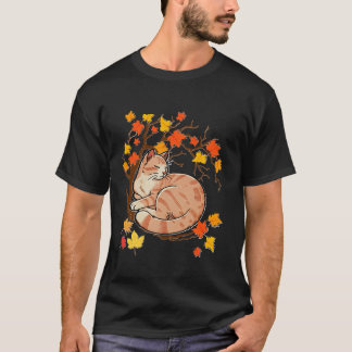 It s Fall Y all Cat Leaf Fall Tree Hello Autumn Th T-Shirt