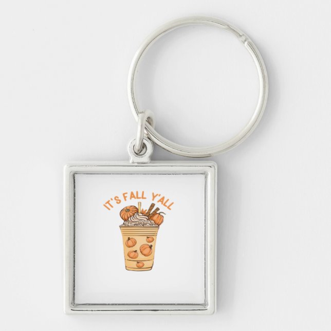 It’s Fall Y’all Cool Retro Key Ring (Front)