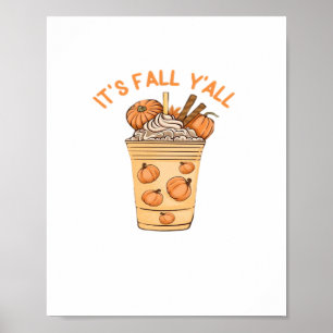 It’s Fall Y’all Cool Retro Poster