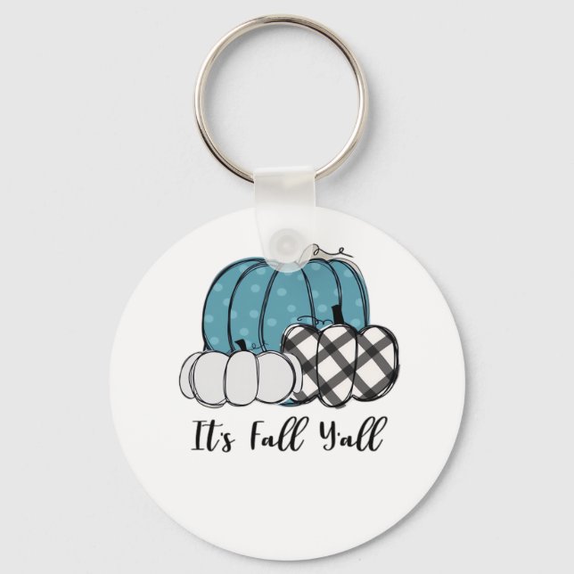 It’s Fall Y’all Cool Unique Key Ring (Front)