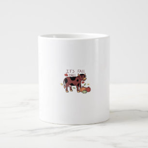 It’s Fall Y’all Cow Retro Style Large Coffee Mug