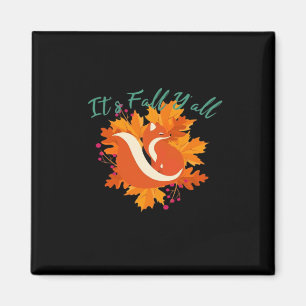 It’s Fall Y’all Cute Autumn Tree Fall Leaves Magnet